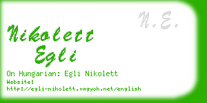 nikolett egli business card